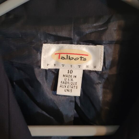 TALBOTS Black Wool Blazer Jacket 10P USA Made Classic Career Minimalist Quietlux - Picture 6 of 11
